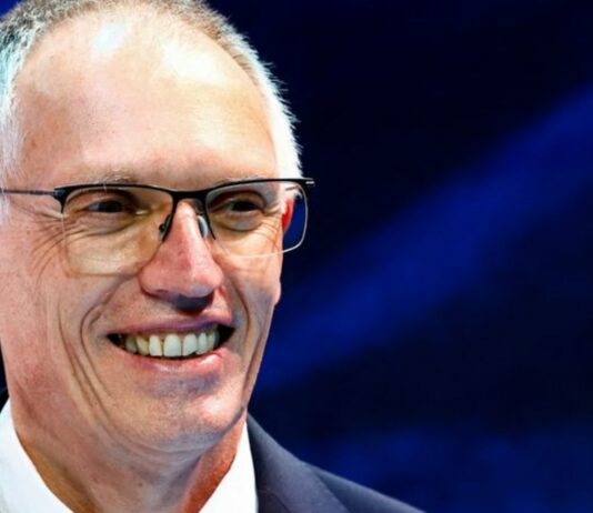 Stellantis CEO delivers a technology statement with a Ram truck