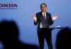 Honda CEO touts EVs, but combustion engines could last until 2040