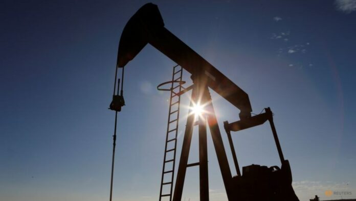 Oil settles up on Mideast tension, gains curbed as interest rate cuts pushed back