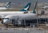 Cathay Pacific warns of declining airfares and uncertain cargo outlook, shares fall 10%