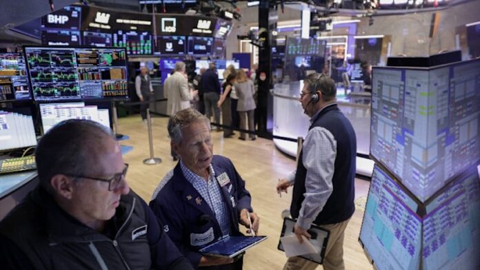 Stocks fall as US bond yields rise, oil eases after latest Iran war headlines