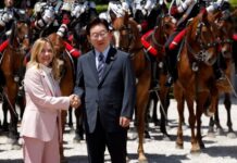 Italy’s Meloni and South Korea’s Lee agree to deepen ties in Rome talks
