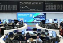 Oil eases, bringing some respite to stocks and battered bonds